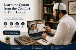 teacher gives an online lesson _ Affordable Quran Classes for Kids