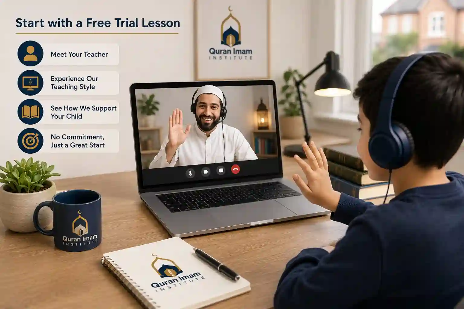 Free trial online Quran lesson with qualified teacher