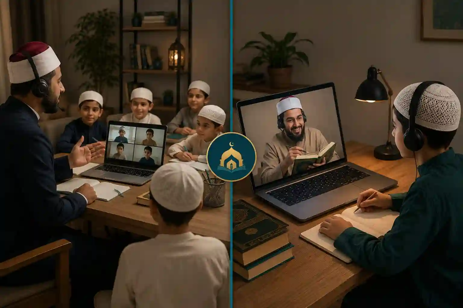Comparison between traditional group Quran classes and personalised one-to-one online Quran lessons.