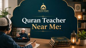 Student learning with a qualified online Quran teacher during a personalised one-to-one Quran lesson in the UK.